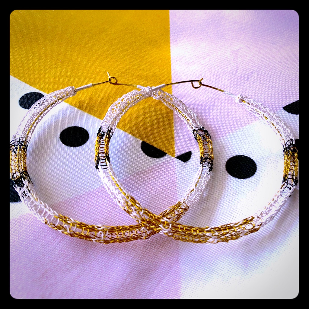 25 Handmade Egyptian Wire Crochet Hoop Earrings 65$